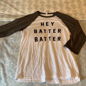 NWOT Charlie Southern 3/4 Sleeve Baseball Shirt